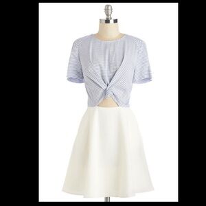 Modcloth Striped Cut Out Dress